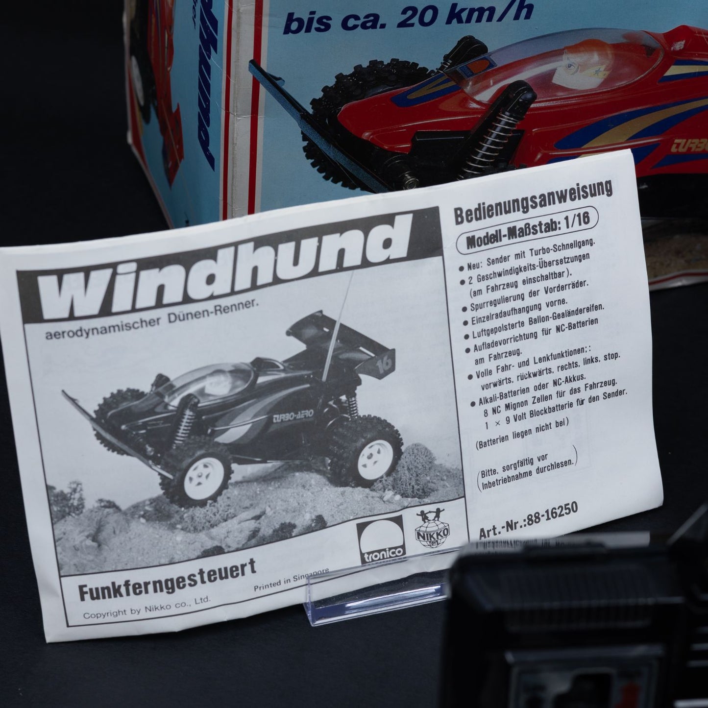 Nikko Tronico Windhund 1:16 RC Auto 21 - 125 Mhz Retro Ferngesteuert - Zust. Gut