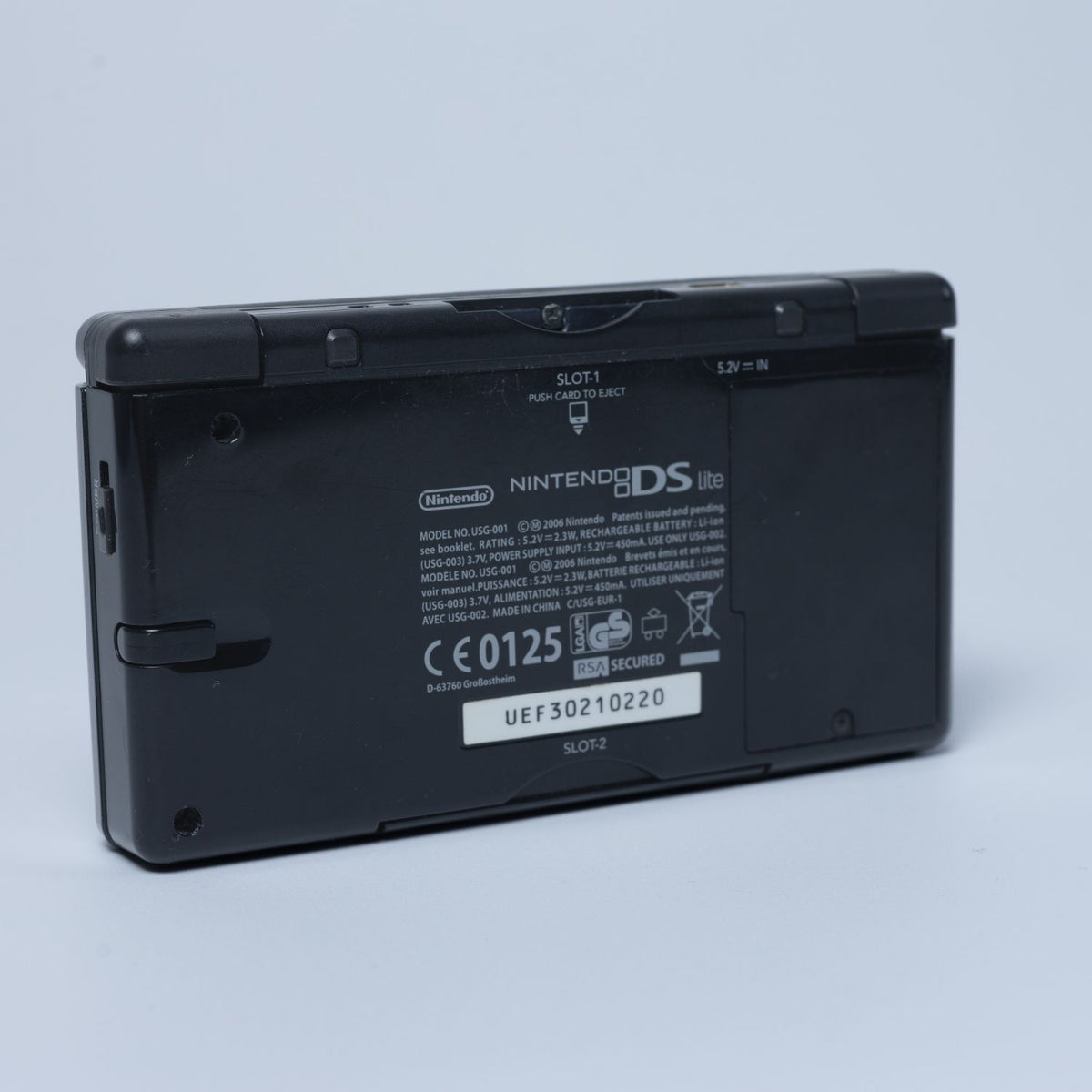 Nintendo DS lite Konsole - USG-001 - Schwarz - Mit Stylus - Zustand Sehr Gut