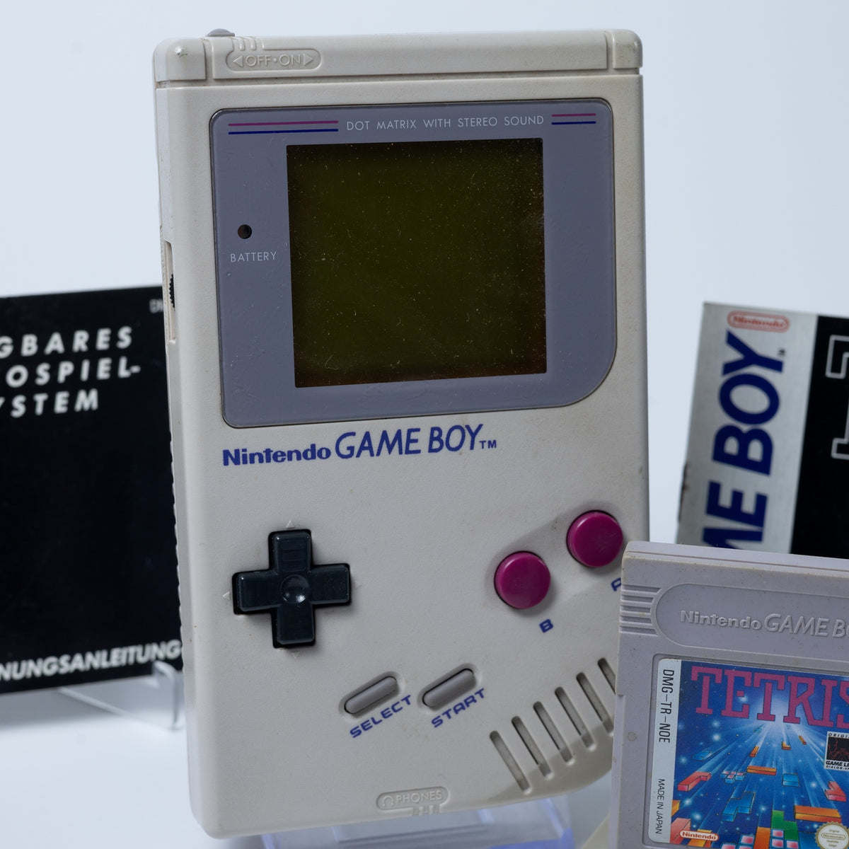 Nintendo Game Boy mit Tetris & Anleitungen - Funktioniert - Zustand Sehr Gut