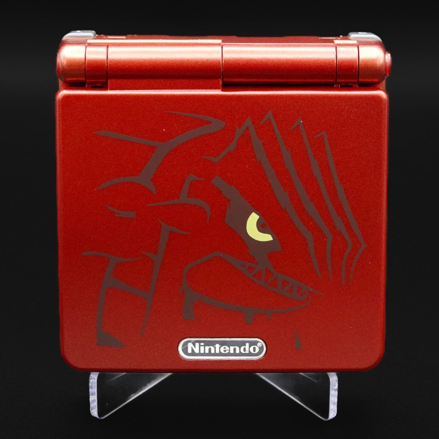 Nintendo Gameboy Advance SP Rubin Edition Set neues Gehäuse neue Displayscheibe