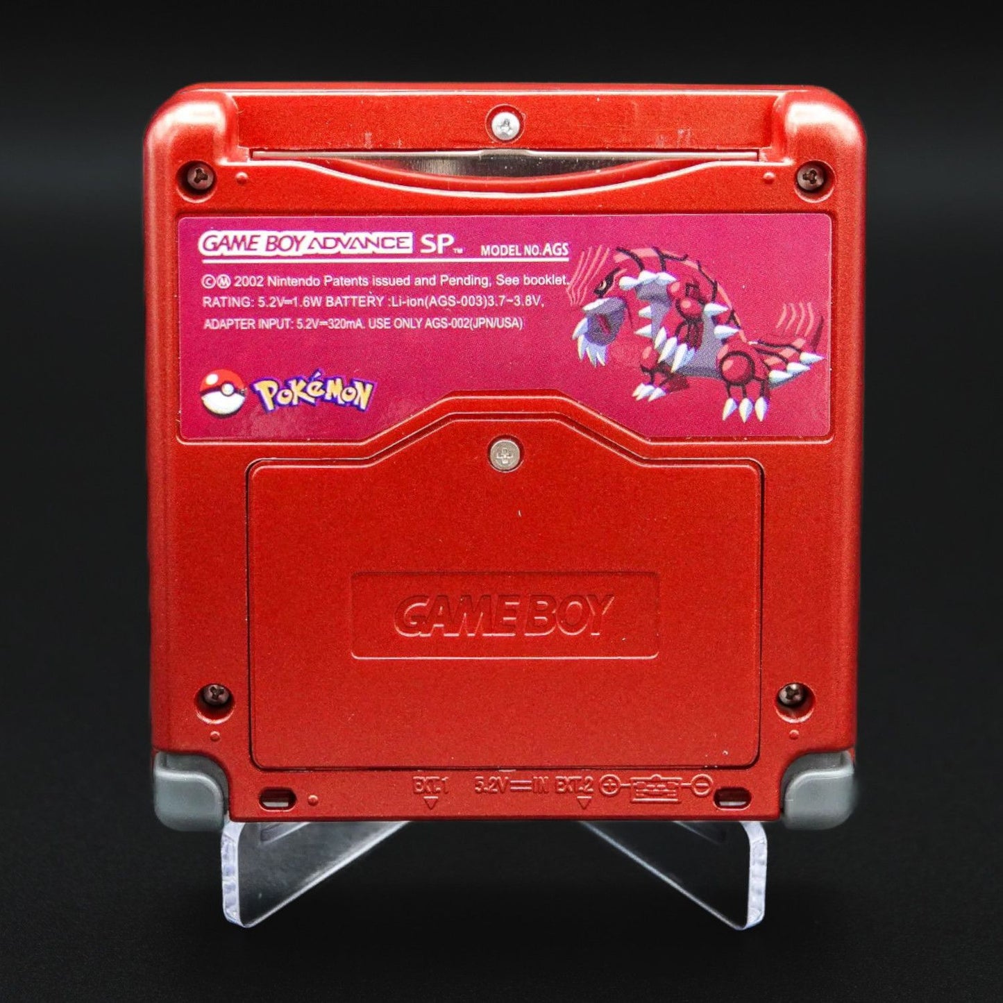 Nintendo Gameboy Advance SP Rubin Edition Set neues Gehäuse neue Displayscheibe