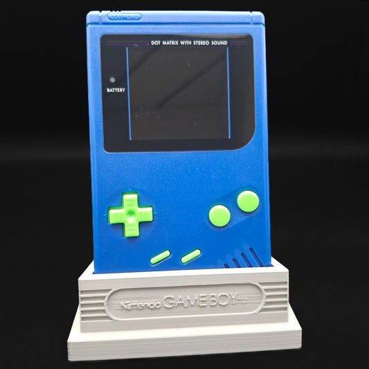 Nintendo Gameboy DMG - Blau - Modded - Beleuchtestes IPS Display - LiPo Akku Mod