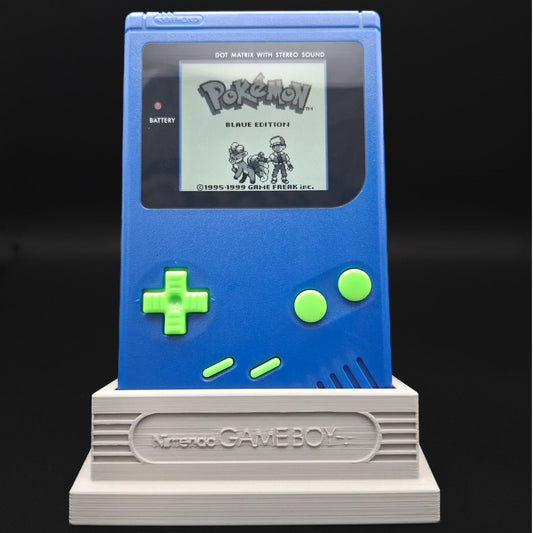Nintendo Gameboy DMG - Blau - Modded - Beleuchtestes IPS Display - LiPo Akku Mod