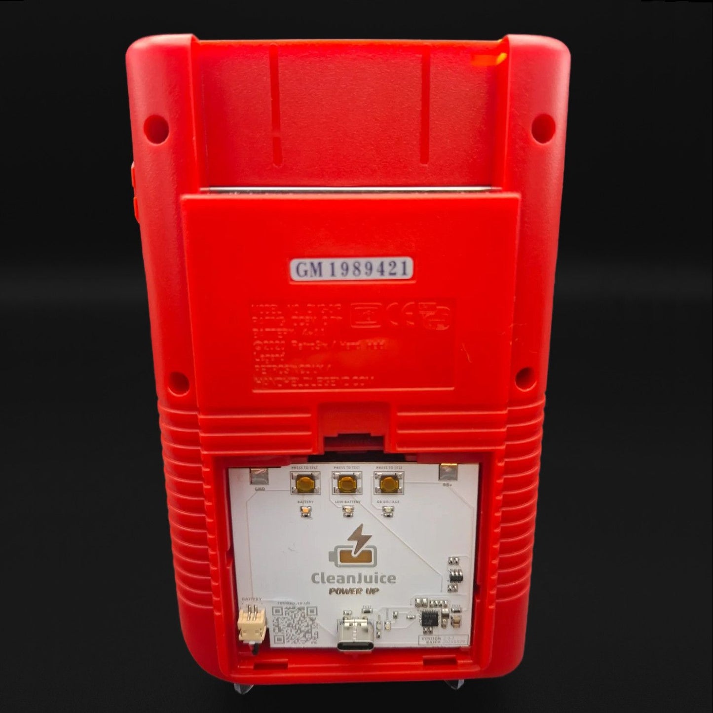 Nintendo Gameboy DMG - Rot - Beleuchtestes IPS Display - LiPo Akku Mod