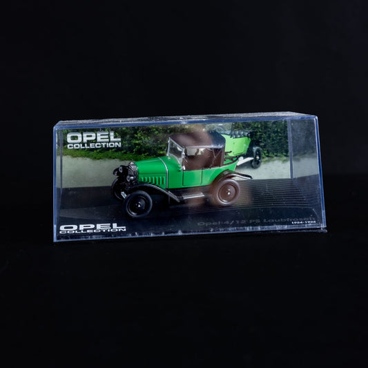 Opel Collection - 4/12 PS Laubfrosch 1924-1926 - 1:43 Standmodell - Mini-Vitrine