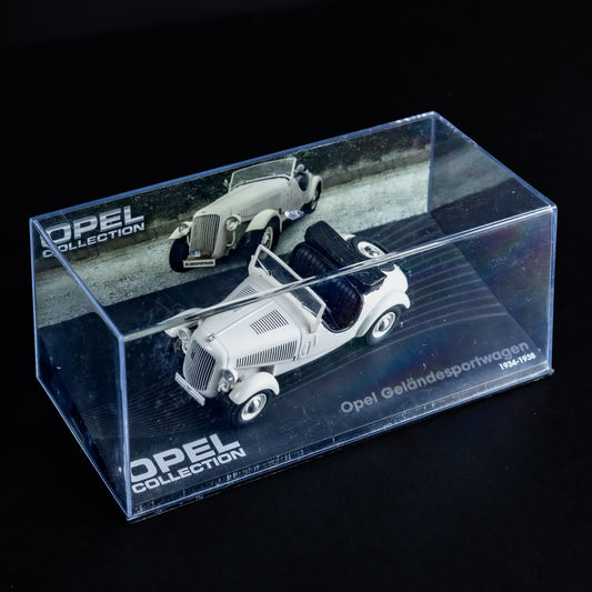 Opel Collection - Geländesportwagen 1934-1938 - 1:43 Stand-Modell - Mini-Vitrine