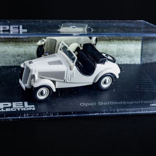 Opel Collection - Geländesportwagen 1934-1938 - 1:43 Stand-Modell - Mini-Vitrine