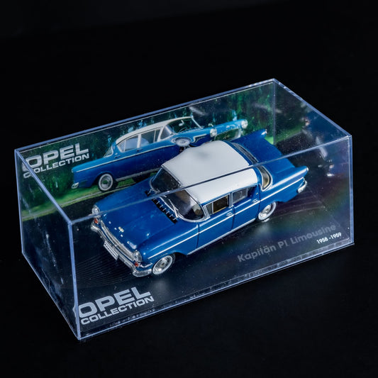Opel Collection - Kapitän P1 (1985-1959) - 1:43 Stand-Modell - Mini-Vitrine