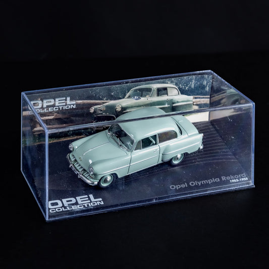 Opel Collection - Olympia Rekord (1953-1955) - 1:43 Stand-Modell - Mini-Vitrine