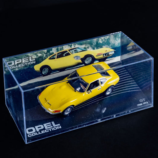 Opel Collection - Opel GT (1968-1973) - 1:43 Stand-Modell - Mini-Vitrine