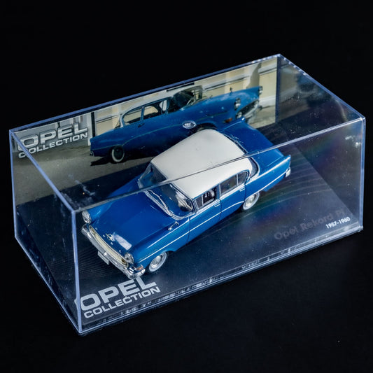 Opel Collection - Rekord P1 (1957-1960) - 1:43 Stand-Modell - Mini-Vitrine