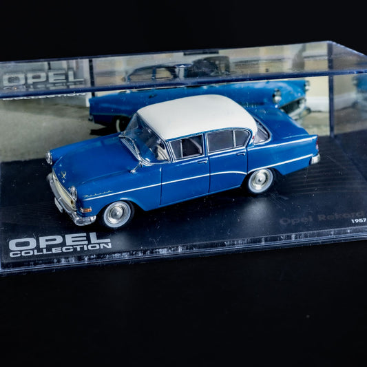 Opel Collection - Rekord P1 (1957-1960) - 1:43 Stand-Modell - Mini-Vitrine
