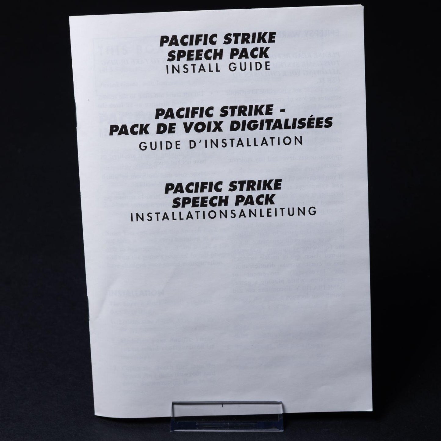 Pacific Strike: Speech Pack - PC IBM / MS-DOS Spiel - Big Box CiB - Top Zustand
