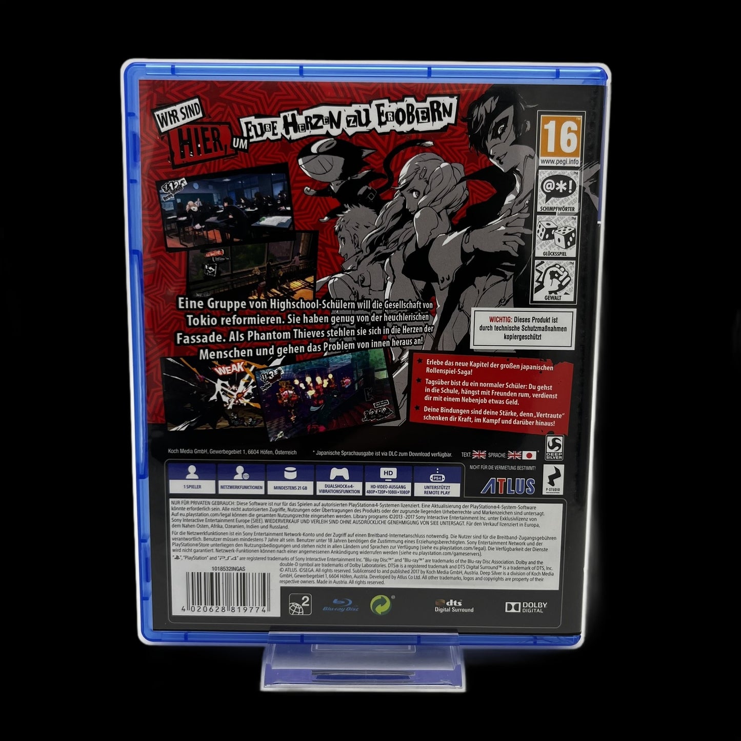 Persona 5 - Playstation 4 - Complete in Box - PAL - deutsch - Gebraucht