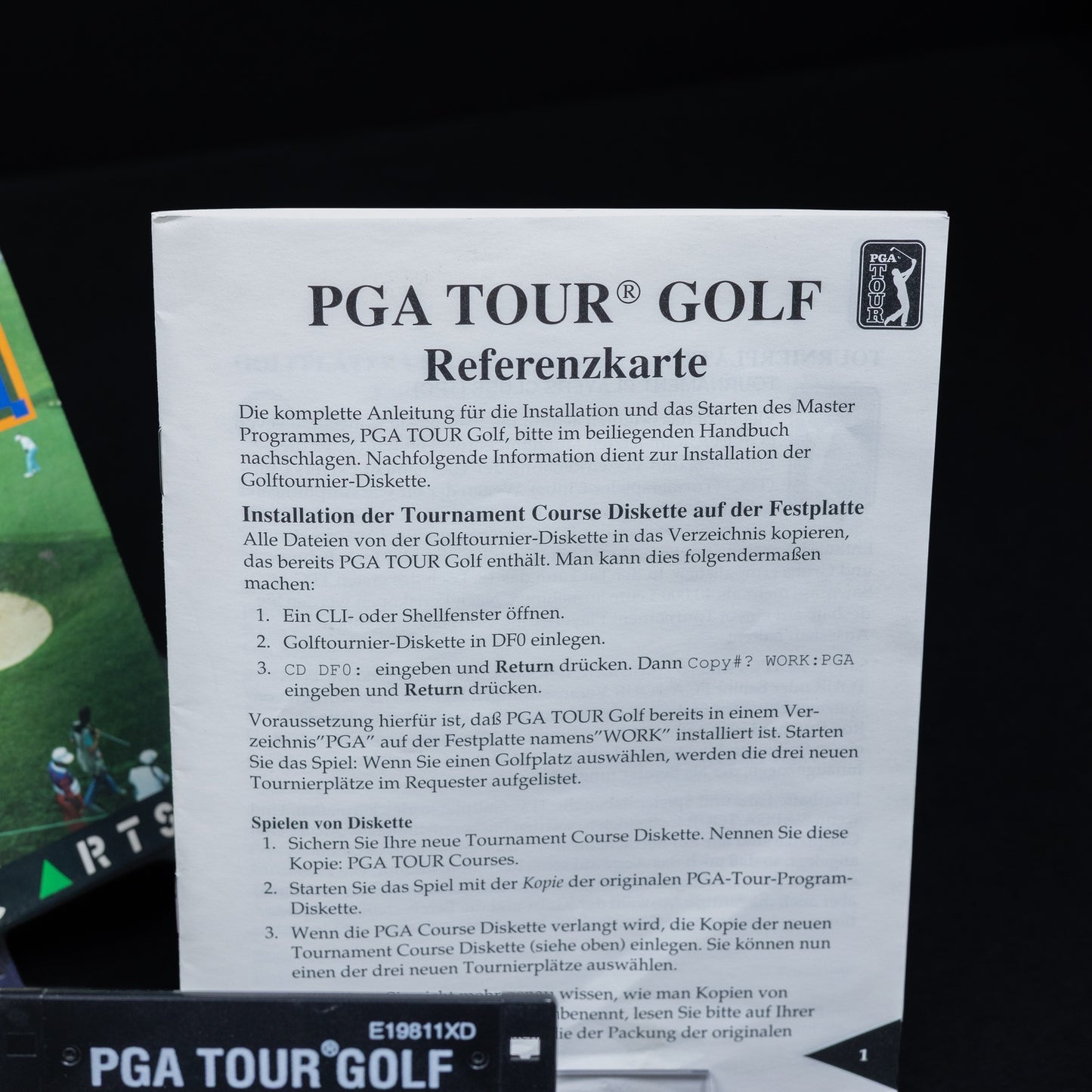 PGA Tour Golf - Amiga Spiel - Big Box CiB - Zustand Sehr Gut