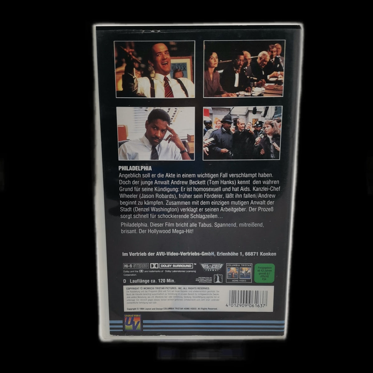 Philadelphia - Inklusive Musikvideo - Drama - PAL - VHS - Zustand Sehr gut