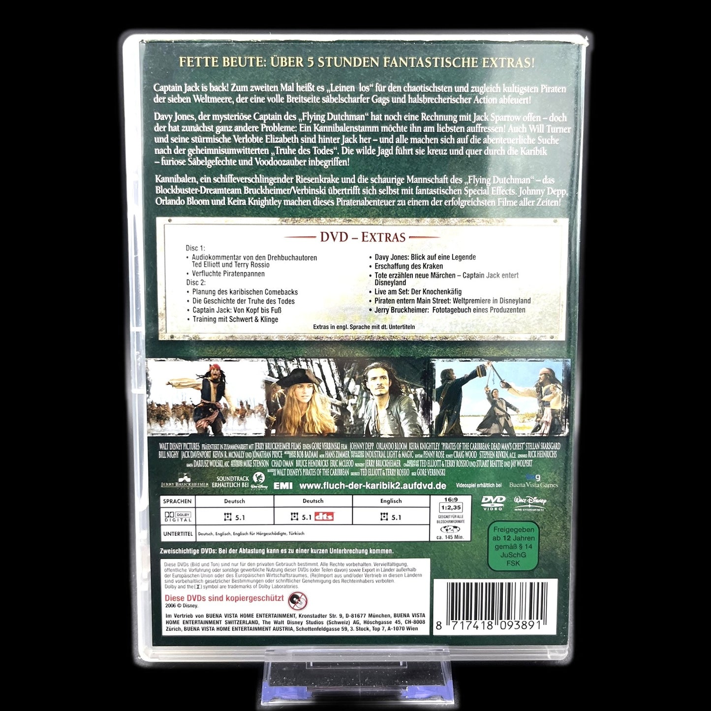 Pirates of the Caribbean: Fluch der Karibik 2 - DVD - Abenteuer - Gebraucht