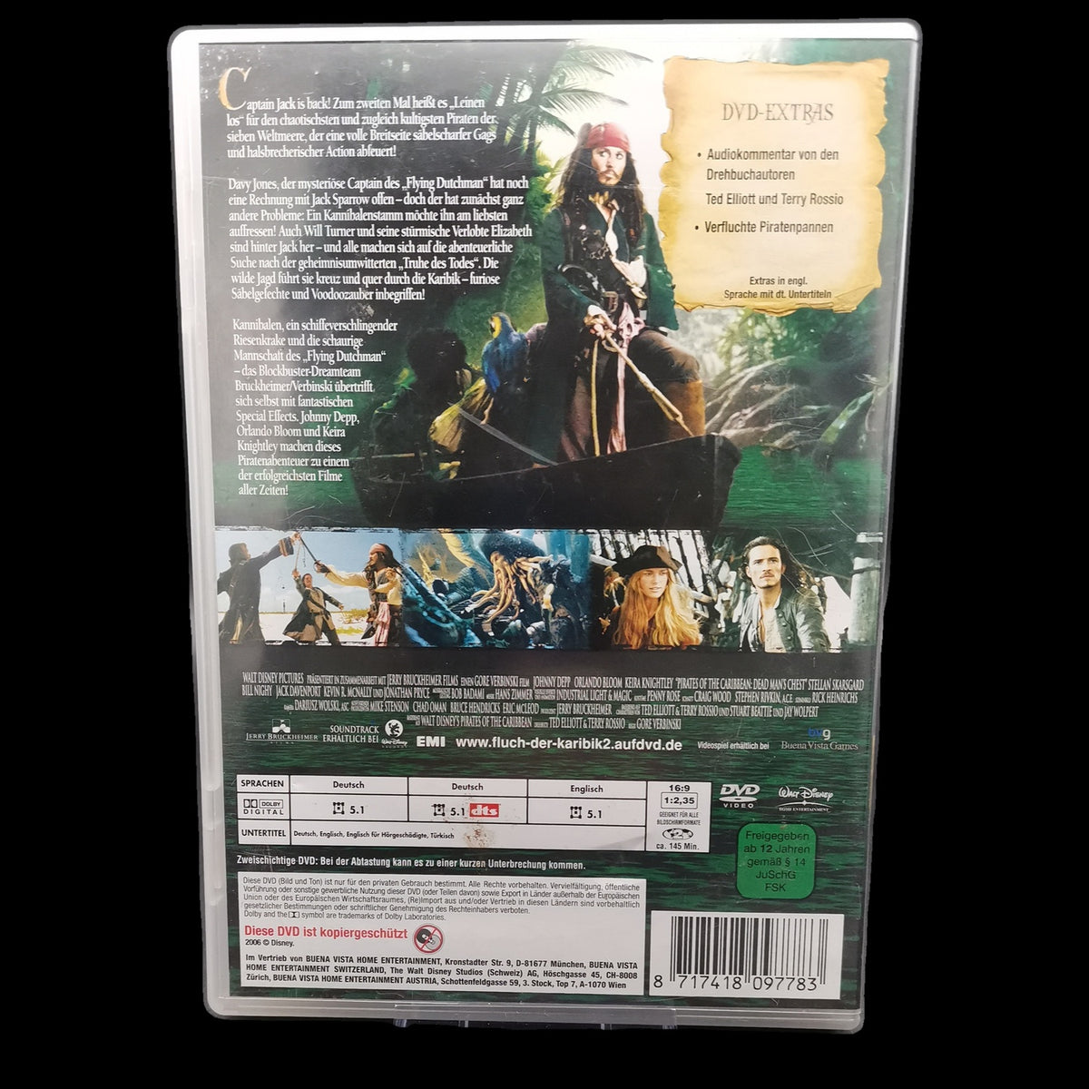 Pirates of the Caribbean: Fluch der Karibik 2 - DVD - Abenteuer - Sehr gut