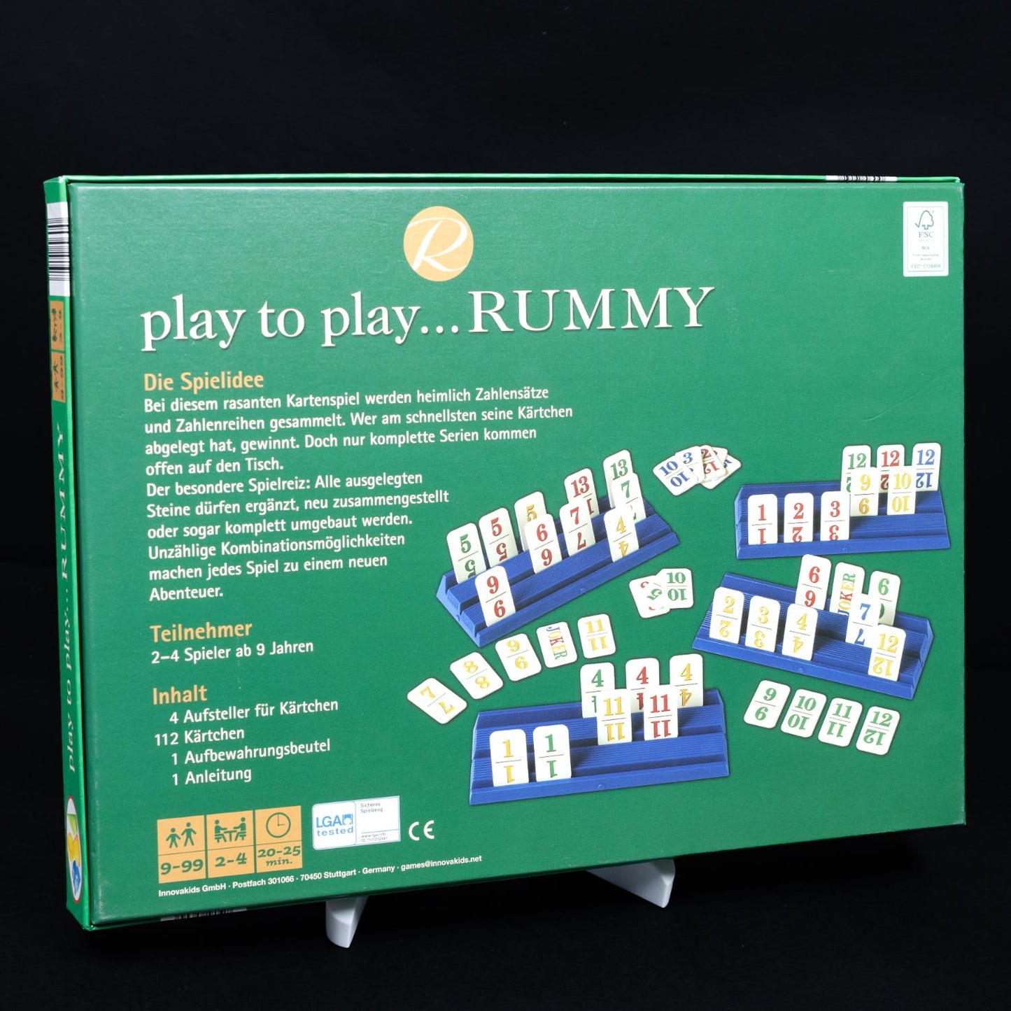 play to play ... RUMMY - Zahlenspiel/Legespiel - 2-4 Spieler - Vollständig