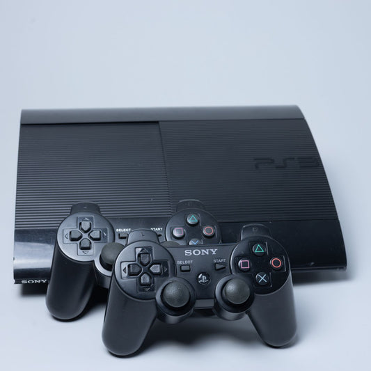 Playstation 3 (PS3) Ultra Slim Konsole - PAL - mit 2 Controller (1x Dualshock 3)