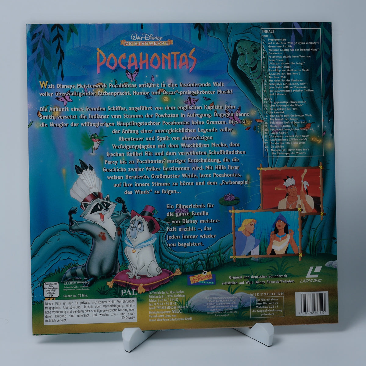 Pocahontas - Eine Indianische Legende - LaserDisc - Disney - Zustand Sehr Gut