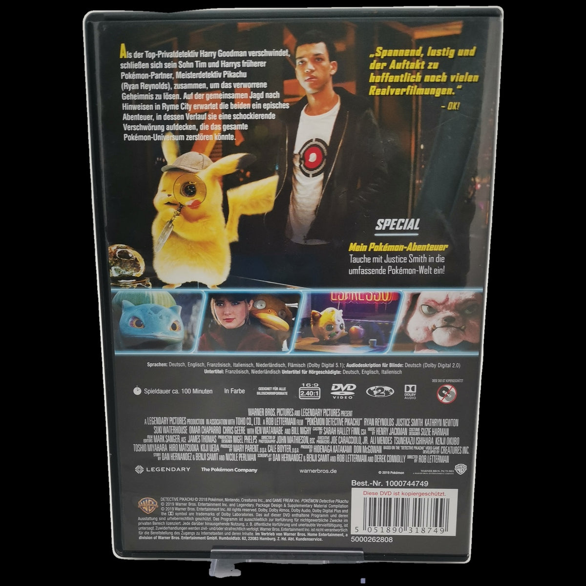 Pokémon Meisterdetektiv Pikachu - mit Werbeflyer - Abenteuer - DVD - Sehr gut