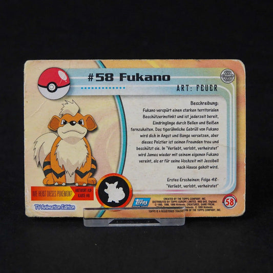 Pokémon topps TCG - TV Animation Edition - #58 Fukano - Deutsch - PL