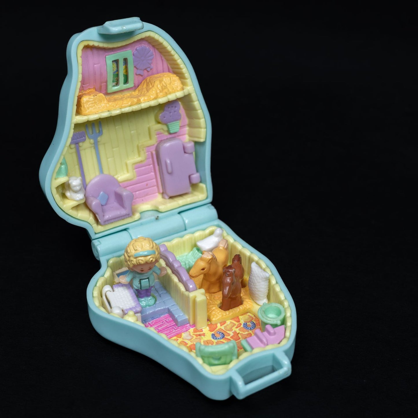 Polly Pocket Spielset / Diorama - Pony Sisters (1995) - Zustand Sehr Gut
