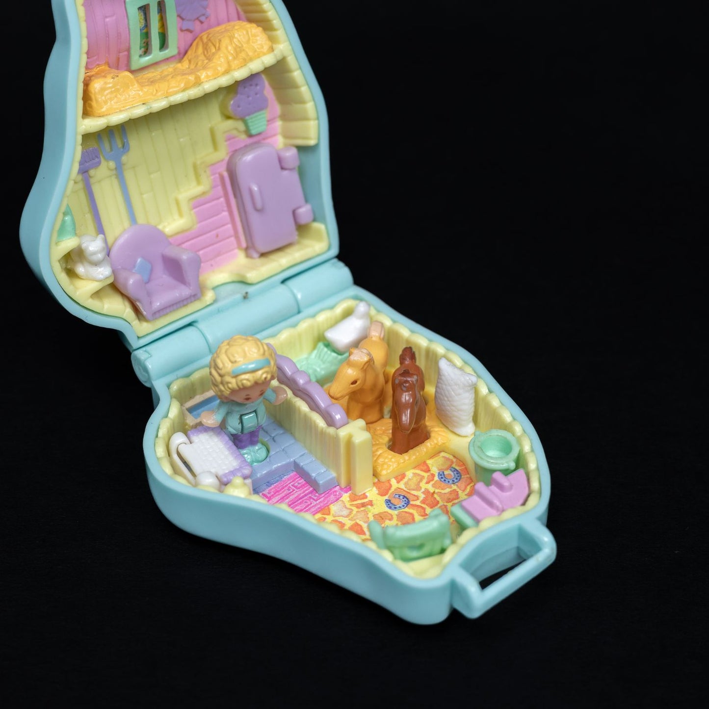Polly Pocket Spielset / Diorama - Pony Sisters (1995) - Zustand Sehr Gut