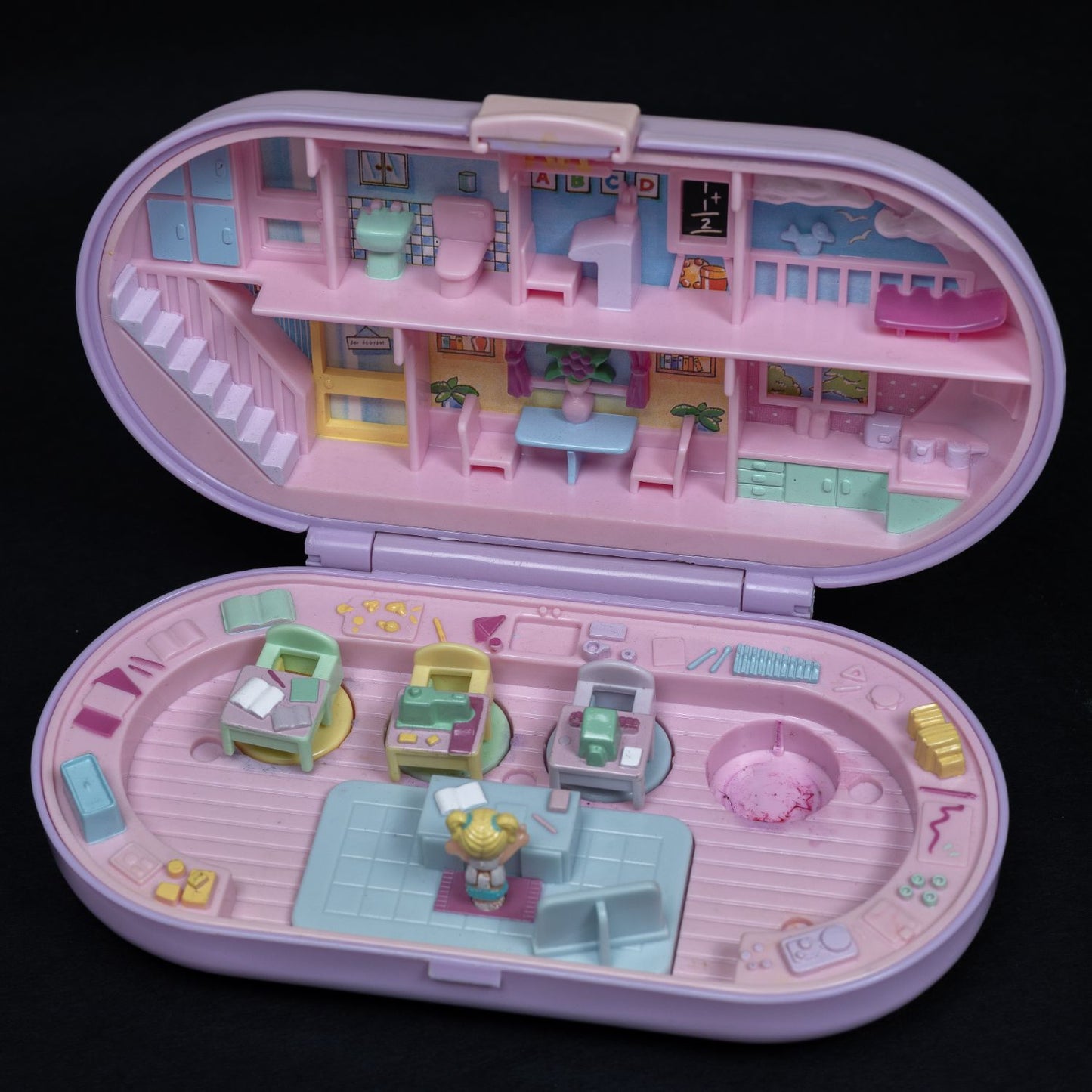 Polly Pocket Spielset / Diorama - Stampin' School (1992) - Zustand Gut