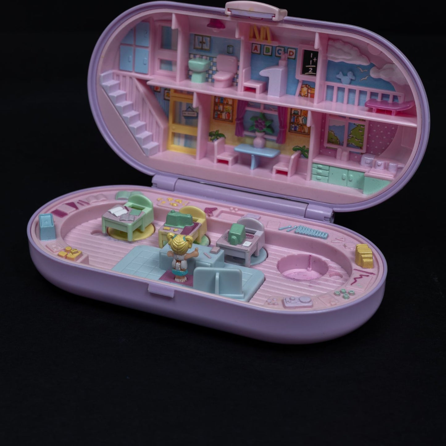 Polly Pocket Spielset / Diorama - Stampin' School (1992) - Zustand Gut