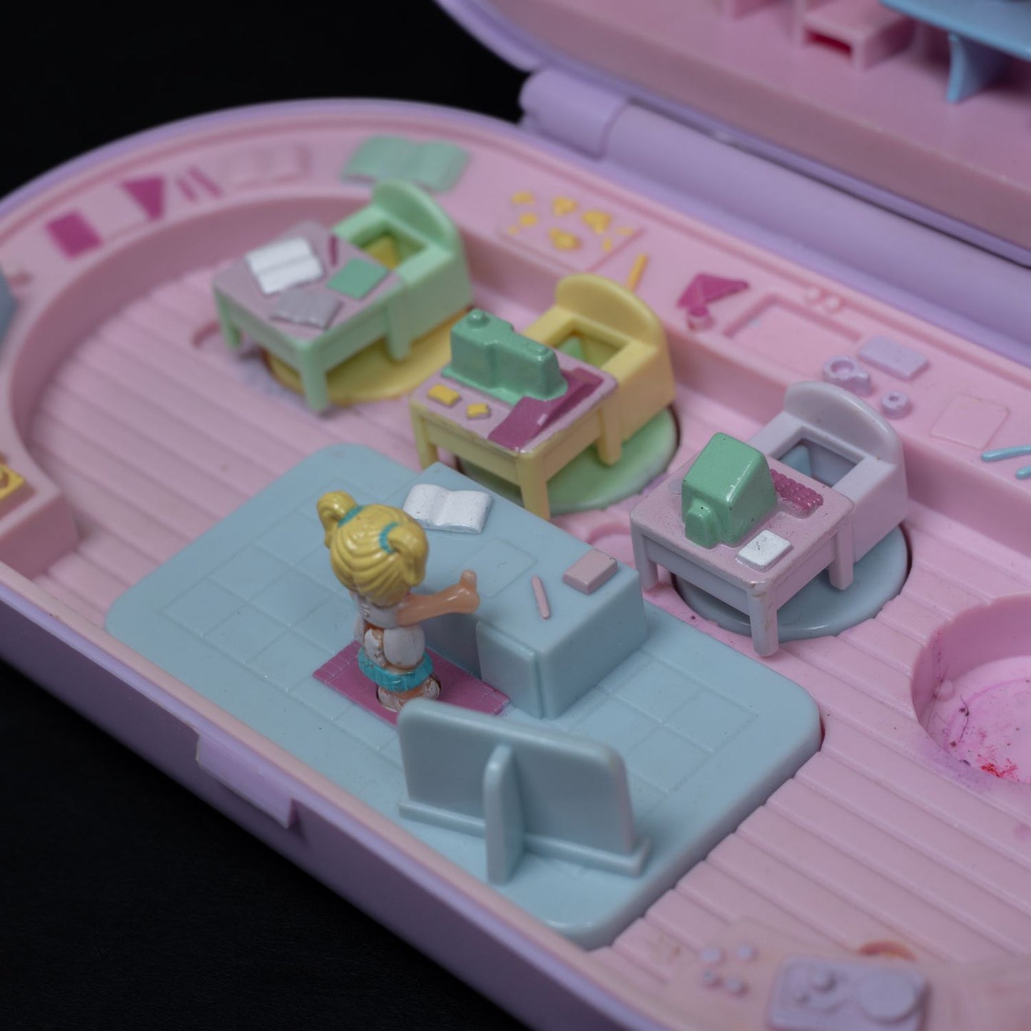 Polly Pocket Spielset / Diorama - Stampin' School (1992) - Zustand Gut