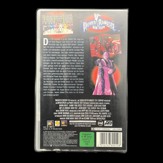 Power Rangers Der Film - Power Rangers - Sticker auf Kassette - PAL - Gebraucht