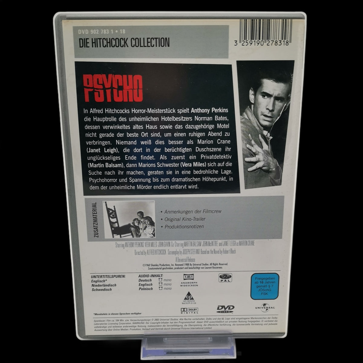 Psycho - Hitchcock - Die Hitchcock Collection - Horror - DVD - Film - Sehr gut