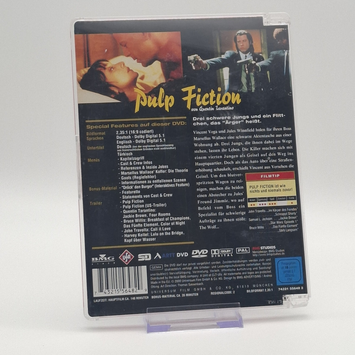 Pulp Fiction - Quentin Tarantino - Super Jewel Box - DVD - Zustand Sehr Gut