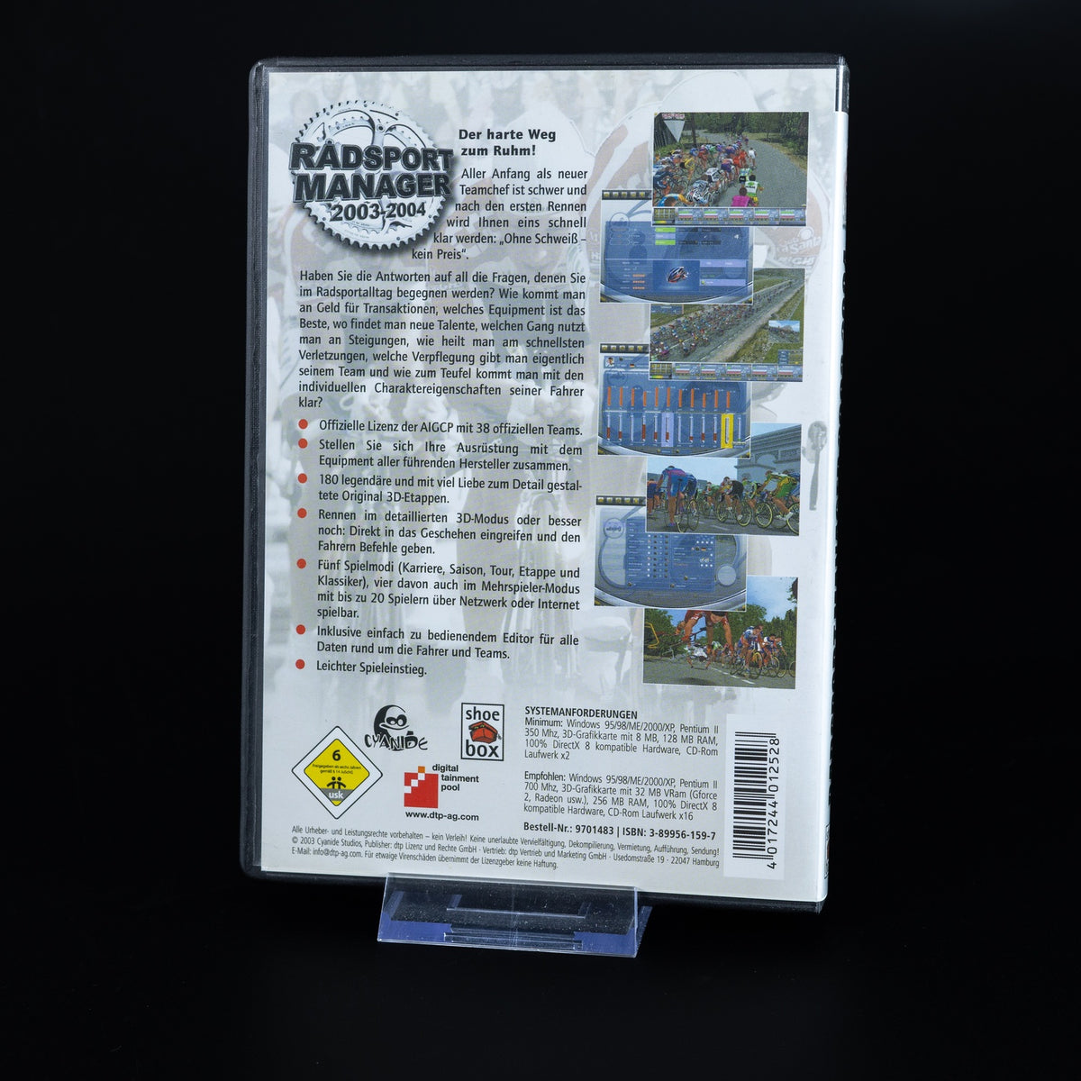 Radsport Manager 2003-2004 - PC CD-ROM Spiel - CiB - Zustand Sehr Gut