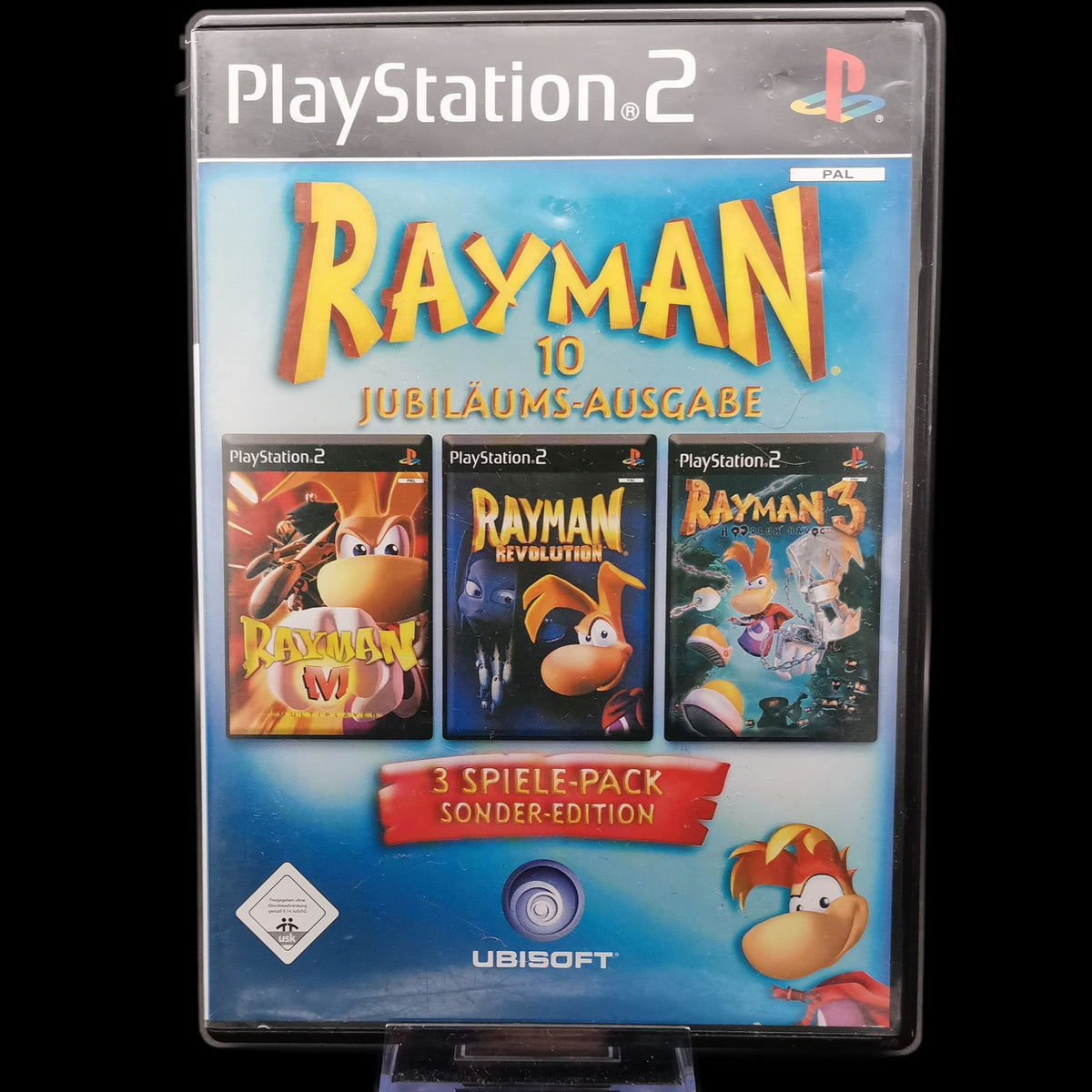 Rayman 10 Jubiläums-Ausgabe - Playstation 2 PS2 - 3 Spiele - PAL - Zustand Gut