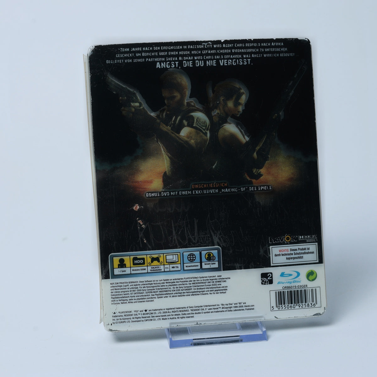 Resident Evil 5 - Playstation 3 PS3 Spiel - CiB - PAL - Deutsch - Zustand Gut