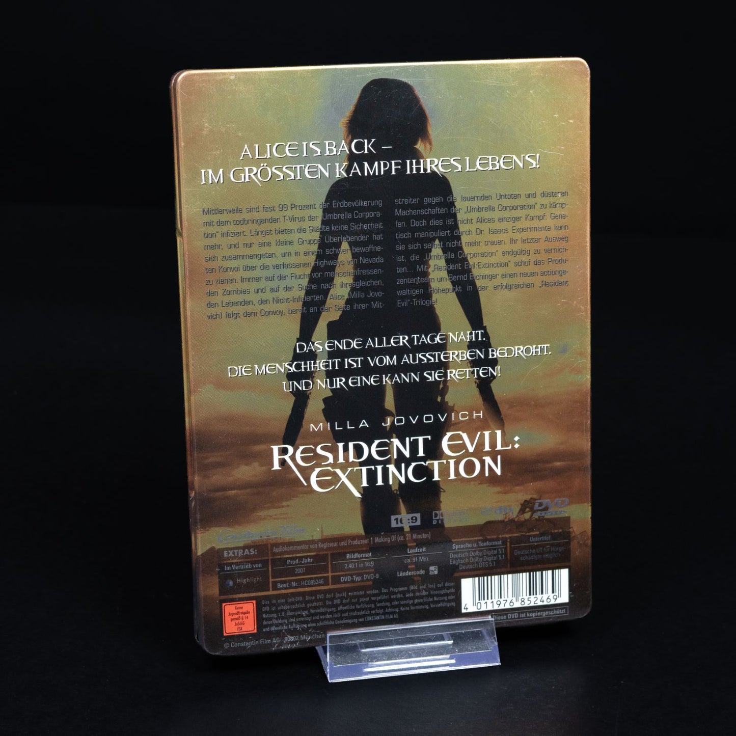 Resident Evil Extinction - Steelbook DVD - Zustand Sehr Gut - FSK 18