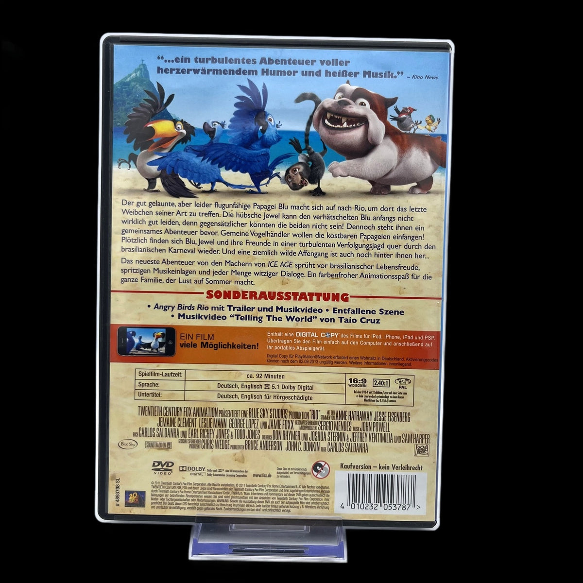 Rio - Inklusive Angry Birds Rio Geheimcode für 15 Level - DVD - Gebraucht