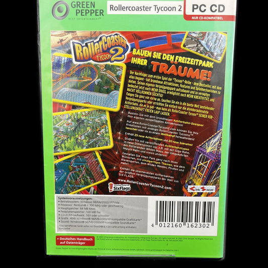 Green Pepper - Rollercoaster Tycoon 2 - PC CD-ROM - Aufbauspiel - Zustand gut