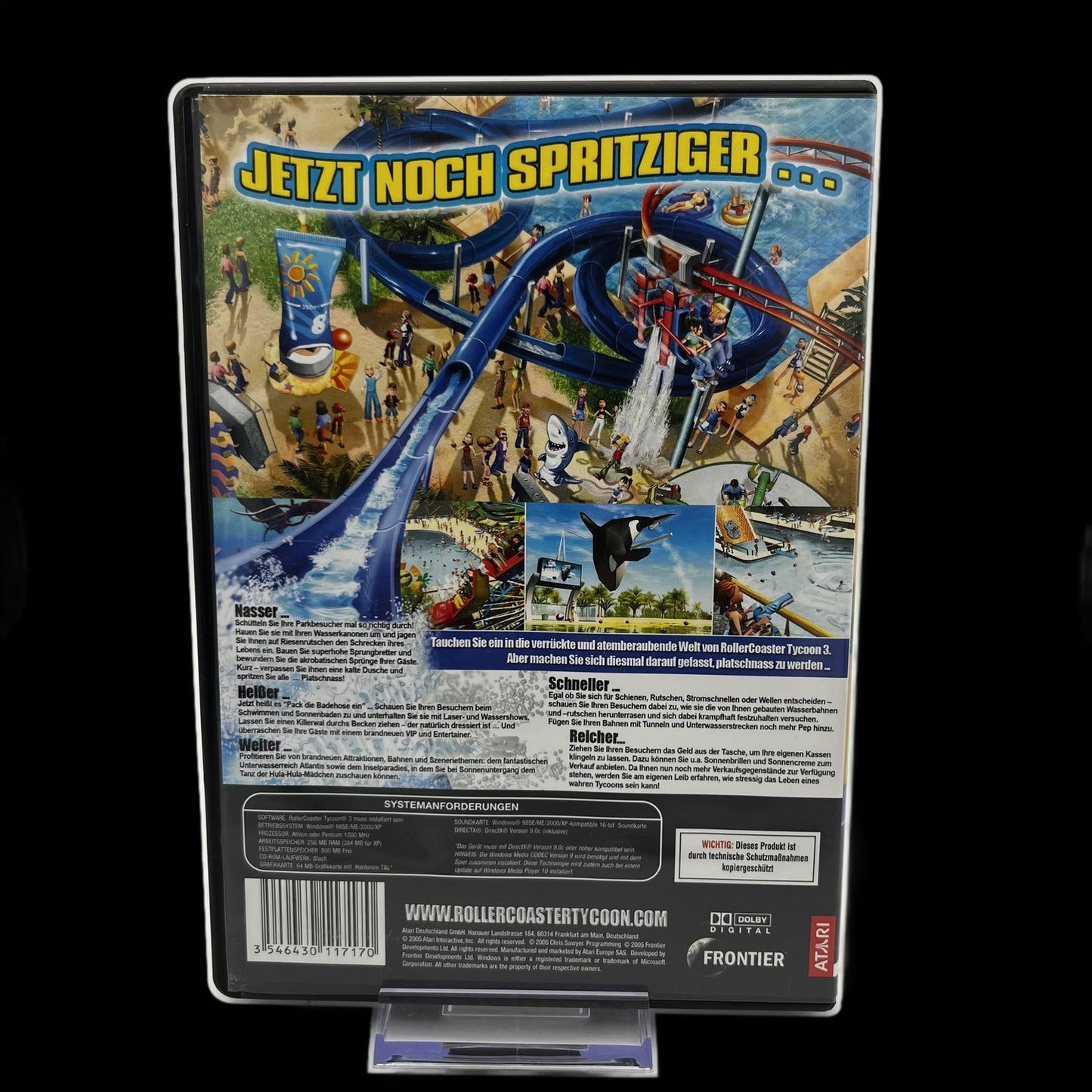 RollerCoaster Tycoon 3 Soaked! - PC - In OVP - PAL - deutsch - Gebraucht