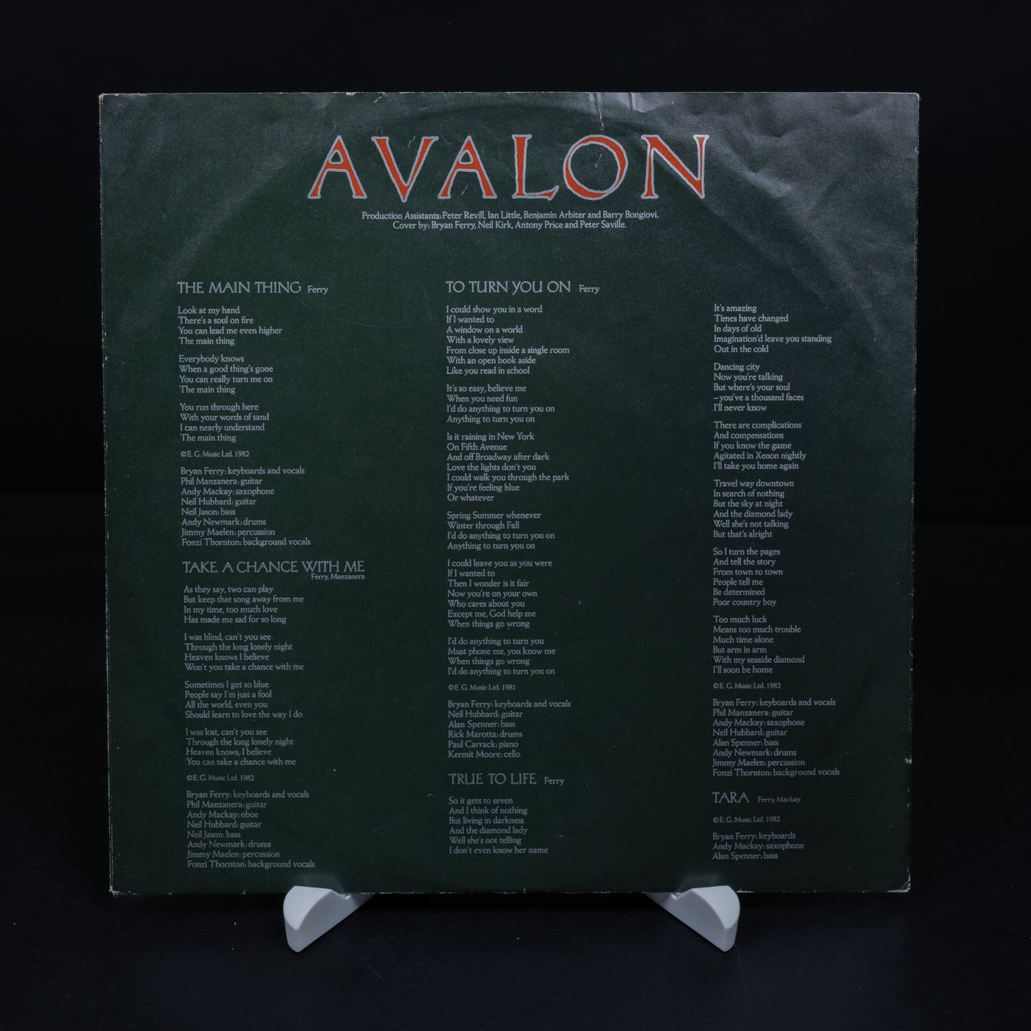 Roxy Music – Avalon - Vinyl LP Schallplatte - NM / VG+
