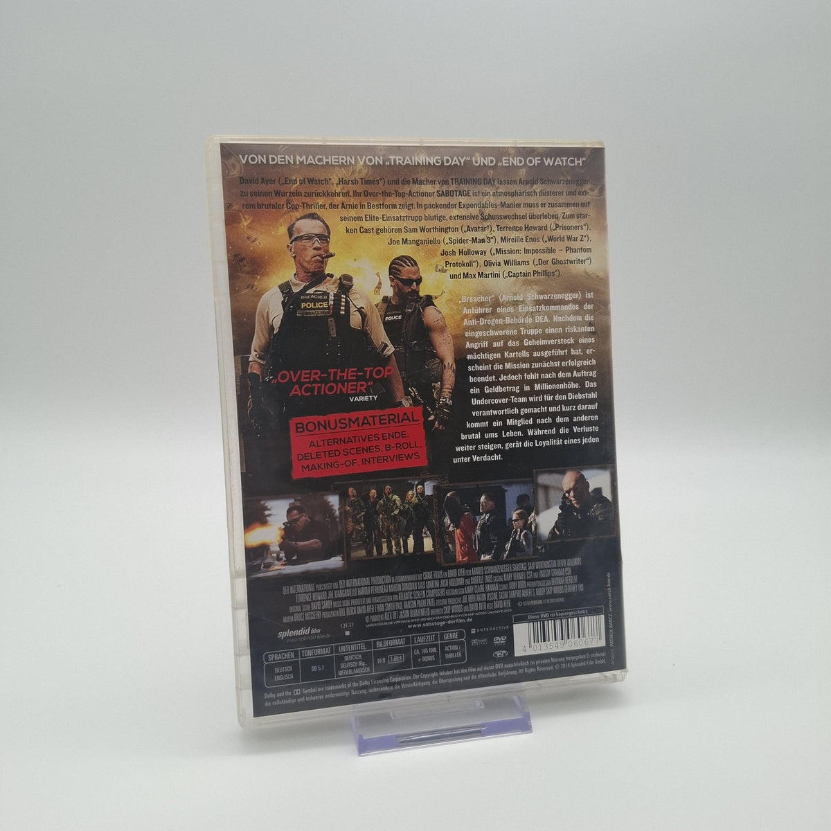 Sabotage - Uncut Version - Arnold Schwarzenegger - 2014 - DVD - Zustand Sehr Gut