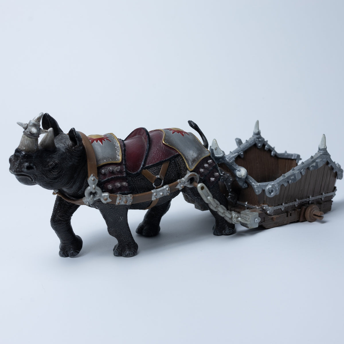Schleich Tier Figur: Kampfnashorn mit Wagen (2011) - 70083 - Zustand Gut