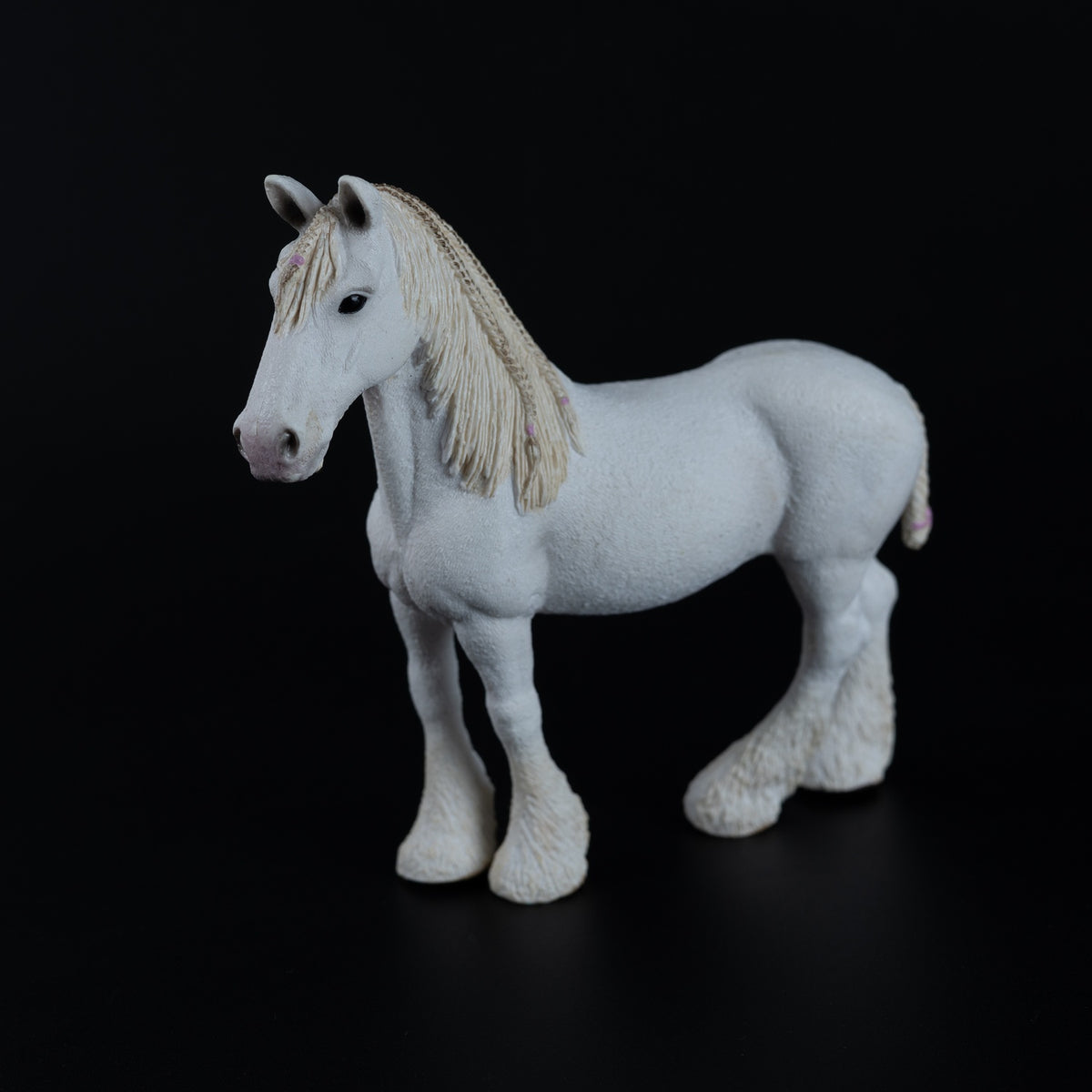 Schleich Tier Figur: Weißes Pferd / Shire Stute (2012) - 13735 - Zust. Sehr Gut