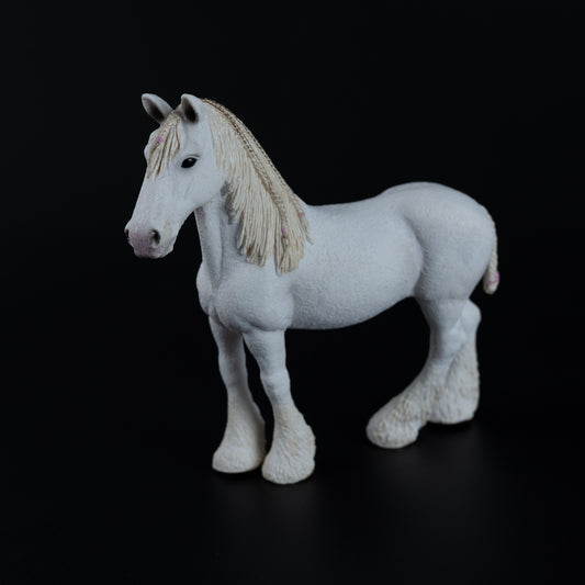 Schleich Tier Figur: Weißes Pferd / Shire Stute (2012) - 13735 - Zust. Sehr Gut