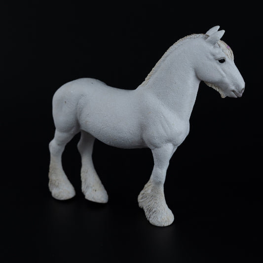 Schleich Tier Figur: Weißes Pferd / Shire Stute (2012) - 13735 - Zust. Sehr Gut
