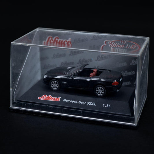 Schuco Mercedes-Benz 500SL - Modellauto 1:87 mit Mini-Showcase - Neuwertig