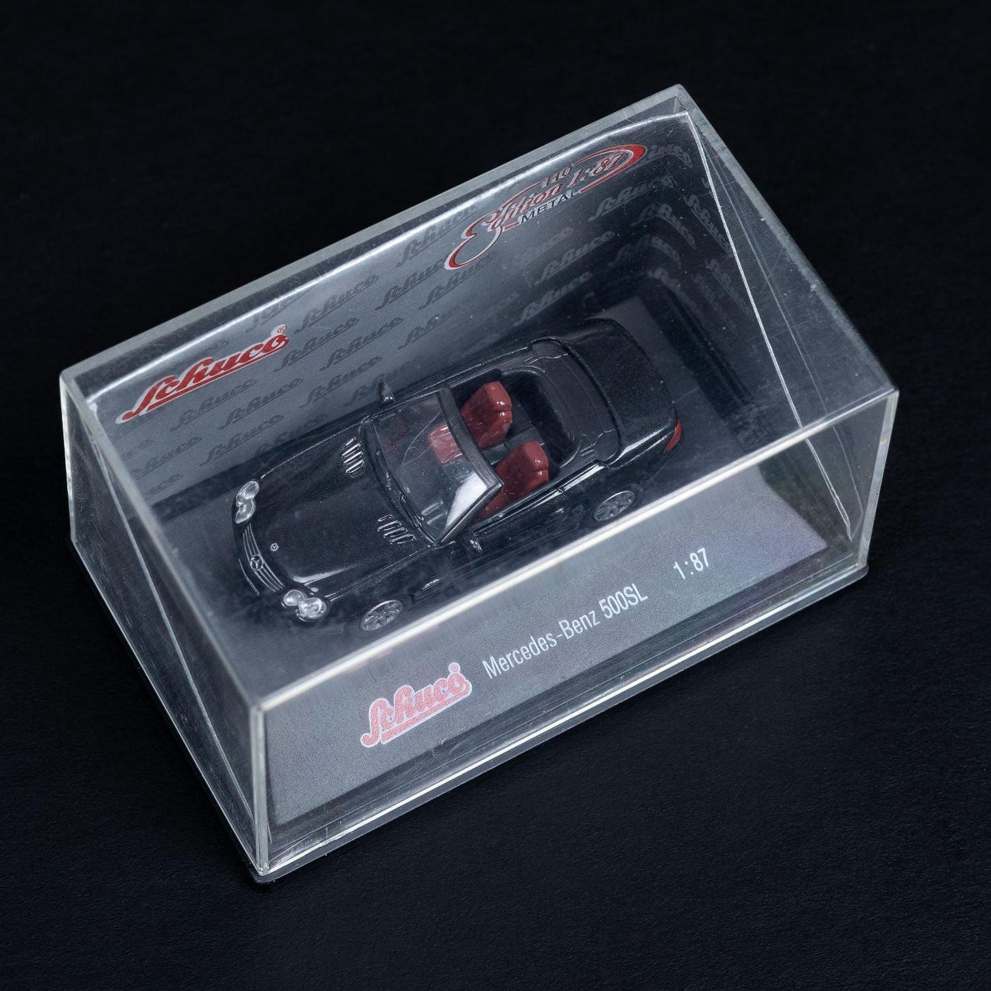 Schuco Mercedes-Benz 500SL - Modellauto 1:87 mit Mini-Showcase - Neuwertig